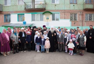 Божественная литургия в храме во имя святой блаженной Матроны Московской п.Красный Октябрь Саратовского района