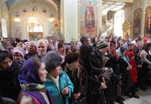 Божественная литургия в храме в честь Покрова Пресвятой Богородицы г.Саратова