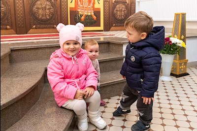 Божественная литургия в храме преподобного Сергия Радонежского г. Саратова