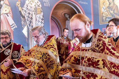 Божественная литургия в Свято-Троицком кафедральном соборе г. Саратова