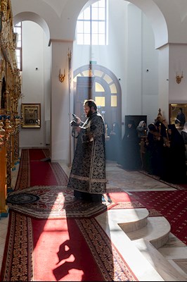 Литургия Преждеосвященных Даров и монашеский постриг в Свято-Алексиевском женском монастыре г. Саратова