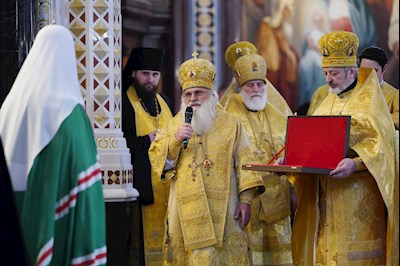Митрополит Игнатий принял участие в Божественной литургии в день 14-й годовщины интронизации Патриарха Кирилла