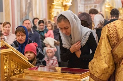 Всенощное бдение в Свято-Троицком кафедральном соборе г. Саратова
