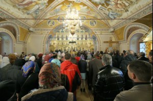 Великое освящение верхнего храма во имя Святой Живоначальной Троицы Свято-Троицкого кафедрального собора города Саратова