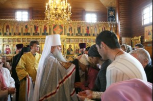 Божественная литургия в храме в честь Сретения Господня г. Саратова