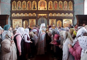 Божественная литургия в Крестовоздвиженском храме г. Хвалынска