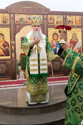 Божественная литургия в храме преподобного Сергия Радонежского г. Саратова