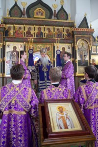 Литургия Преждеосвященных Даров в храме в честь иконы Божией Матери «Утоли моя печали» г. Саратова