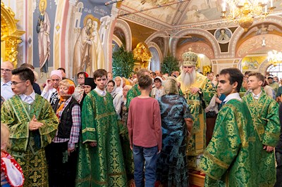 Всенощное бдение в Свято-Троицком кафедральном соборе г.Саратова