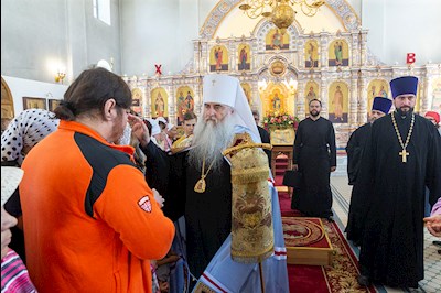 Божественная литургия в Петропавловском храме г. Аткарска