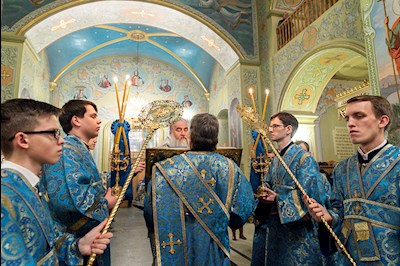 Всенощное бдение в храме Покрова Пресвятой Богородицы г. Саратова
