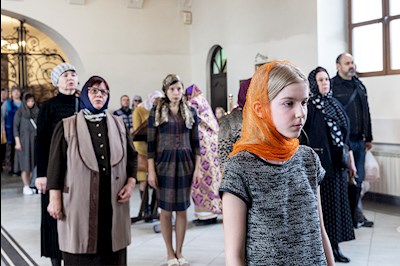 Божественная литургия в Свято-Никольском мужском монастыре г. Саратова