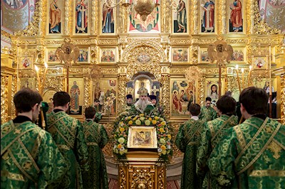 Всенощное бдение в Свято-Троицком кафедральном соборе г. Саратова