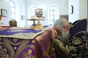 Божественная литургия в храме в честь Рождества Христова г.Саратова