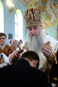 Митрополит Лонгин совершил Великое освящение Вознесенского храма Вознесенско-Пантелеимоновской церкви с. Усть-Курдюм