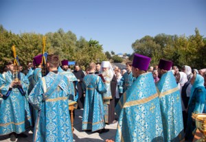 Божественная литургия в храме в честь Владимирской иконы Божией Матери с. Багаевка Саратовского района