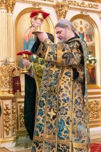 Божественная литургия в храме в честь Покрова Пресвятой Богородицы г. Саратова