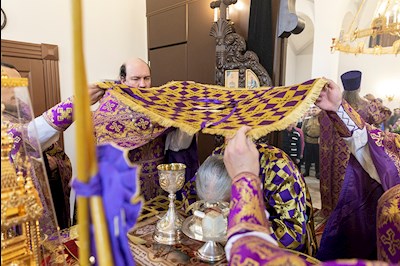Божественная литургия в храме в честь иконы Божией Матери «Всех скорбящих Радость» г. Саратова
