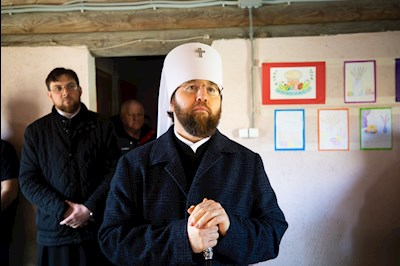 Митрополит Саратовский и Вольский Игнатий совершил Божественную литургию в храме Преображения Господня п. Соколовый