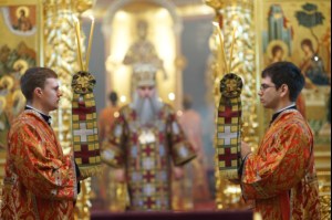 Божественная литургия в Свято-Троицком кафедральном соборе г. Саратова