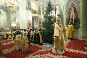 Великая Рождественская вечерня в храме в честь Покрова Пресвятой Богородицы г. Саратова