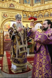 Божественная литургия в храме во имя святого великомученика Георгия Победоносца г.Саратова