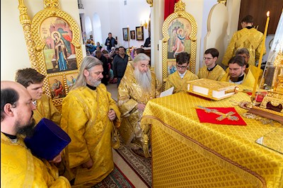 Великое освящение храма Сорока Севастийских мучеников г. Саратова и Божественная литургия в новоосвященном храме
