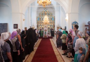 Всенощное бдение в Свято-Сергиевском женском монастыре с. Алексеевка Базарно-Карабулакского района