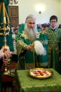 Божественная литургия на Архиерейском подворье — храме во имя преподобного Серафима Саровского г.Саратова