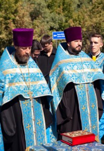 Божественная литургия в храме в честь Владимирской иконы Божией Матери с. Багаевка Саратовского района