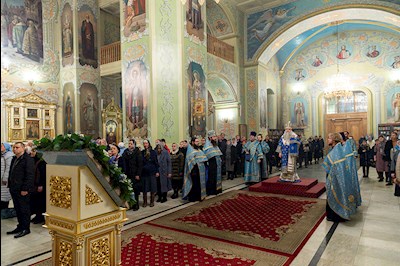 Всенощное бдение в храме Покрова Пресвятой Богородицы г. Саратова