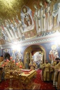 Великое освящение верхнего храма во имя Святой Живоначальной Троицы Свято-Троицкого кафедрального собора города Саратова
