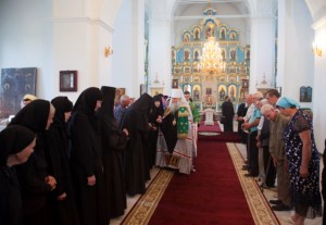Всенощное бдение в Свято-Сергиевском женском монастыре с. Алексеевка Базарно-Карабулакского района