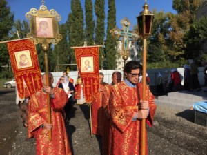 Престольный праздник в новом храме во имя святых мучеников Адриана и Наталии г. Саратова