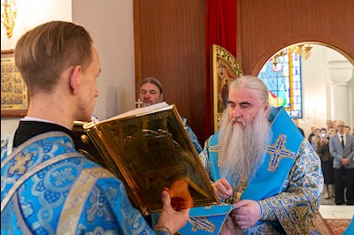 Божественная литургия на Архиерейском подворье – в храме в честь иконы Божией Матери «Утоли моя печали» г. Саратова