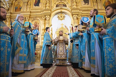 Митрополит Игнатий возглавил соборное архиерейское богослужение в Казанском храме г. Саратова