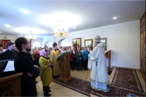 Божественная литургия в храме в честь иконы Божией Матери «Скоропослушница» г.Шиханы Вольского района