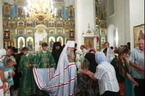 Всенощное бдение в Свято-Сергиевском женском монастыре села Алексеевка Базарно-Карабулакского района
