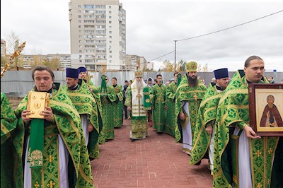 Божественная литургия в храме преподобного Сергия Радонежского г. Саратова