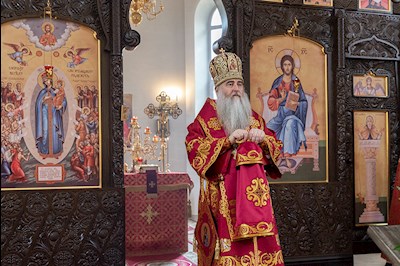 Божественная литургия в храме в честь иконы Божией Матери «Всех скорбящих Радость» г. Саратова