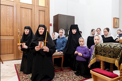 Литургия Преждеосвященных Даров и монашеский постриг в Свято-Алексиевском женском монастыре г. Саратова