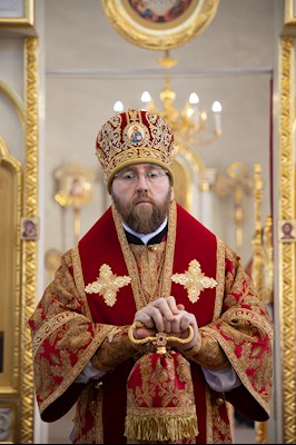 Митрополит Игнатий совершил Божественную литургию пасхальным чином в храме святого пророка Илии п. Сенной Вольского района