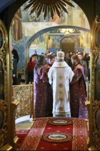 Крещальная литургия в Свято-Троицком кафедральном соборе г. Саратова
