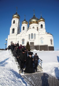 Божественная литургия в Свято-Иоанновском женском монастыре села Алексеевка Хвалынского района