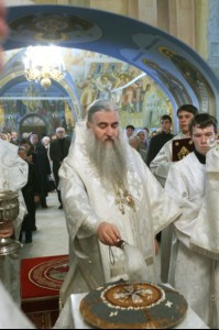 Митрополит Лонгин совершил Царские часы, Изобразительны, Великую вечерню и Крещальную литургию в Свято-Троицком кафедральном соборе Саратова
