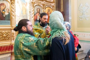Божественная литургия в храме в честь Покрова Пресвятой Богородицы г. Саратова