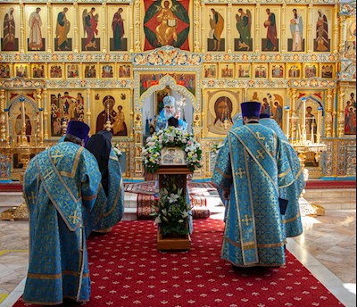 Божественная литургия в Свято-Алексиевском женском монастыре г. Саратова
