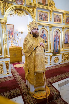 Митрополит Игнатий совершил Божественную литургию в Трехсвятительском храме г. Саратова