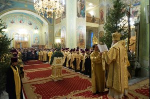 Великая Рождественская вечерня в храме в честь Покрова Пресвятой Богородицы г. Саратова