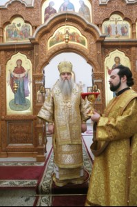 Божественная литургия в храме во имя святого равноапостольного великого князя Владимира г. Саратова